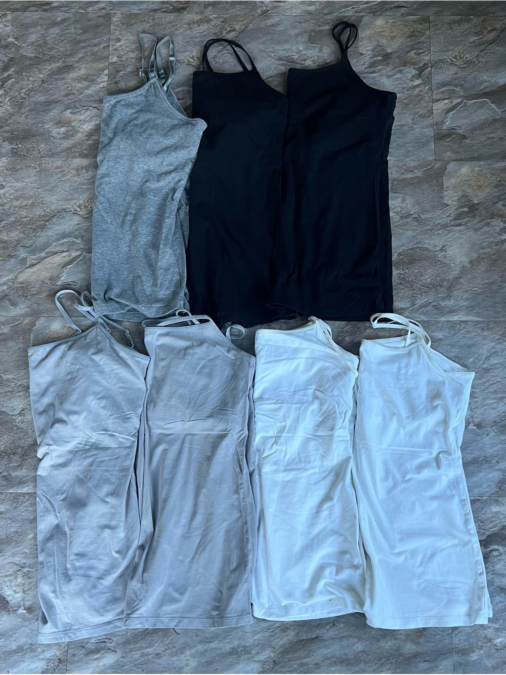Motherhood Maternity Tank Tops Bundle - Black, White, Gray
